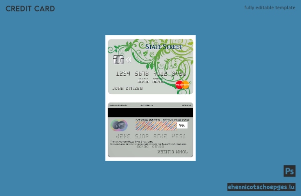 Belize State Street Bank Mastercard – Beispielvorschau